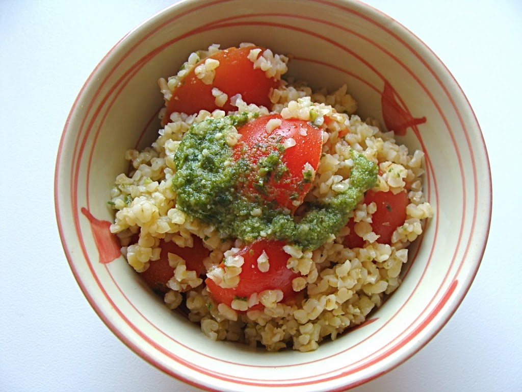 Bulgur con pesto e pomodorini